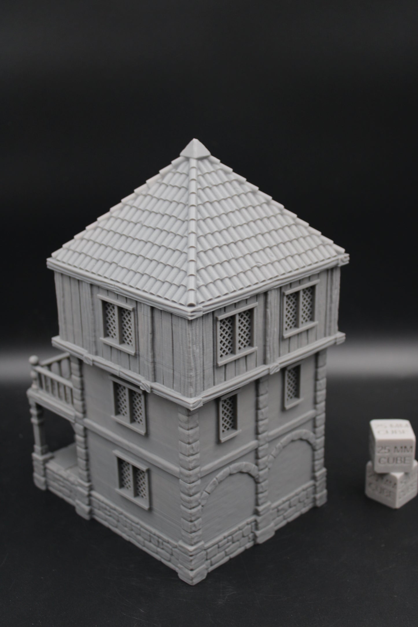 Tabletop Terrain Seaside Manor Tile Roof House Dnd Rpg Wargame Skirmish 28-32mm