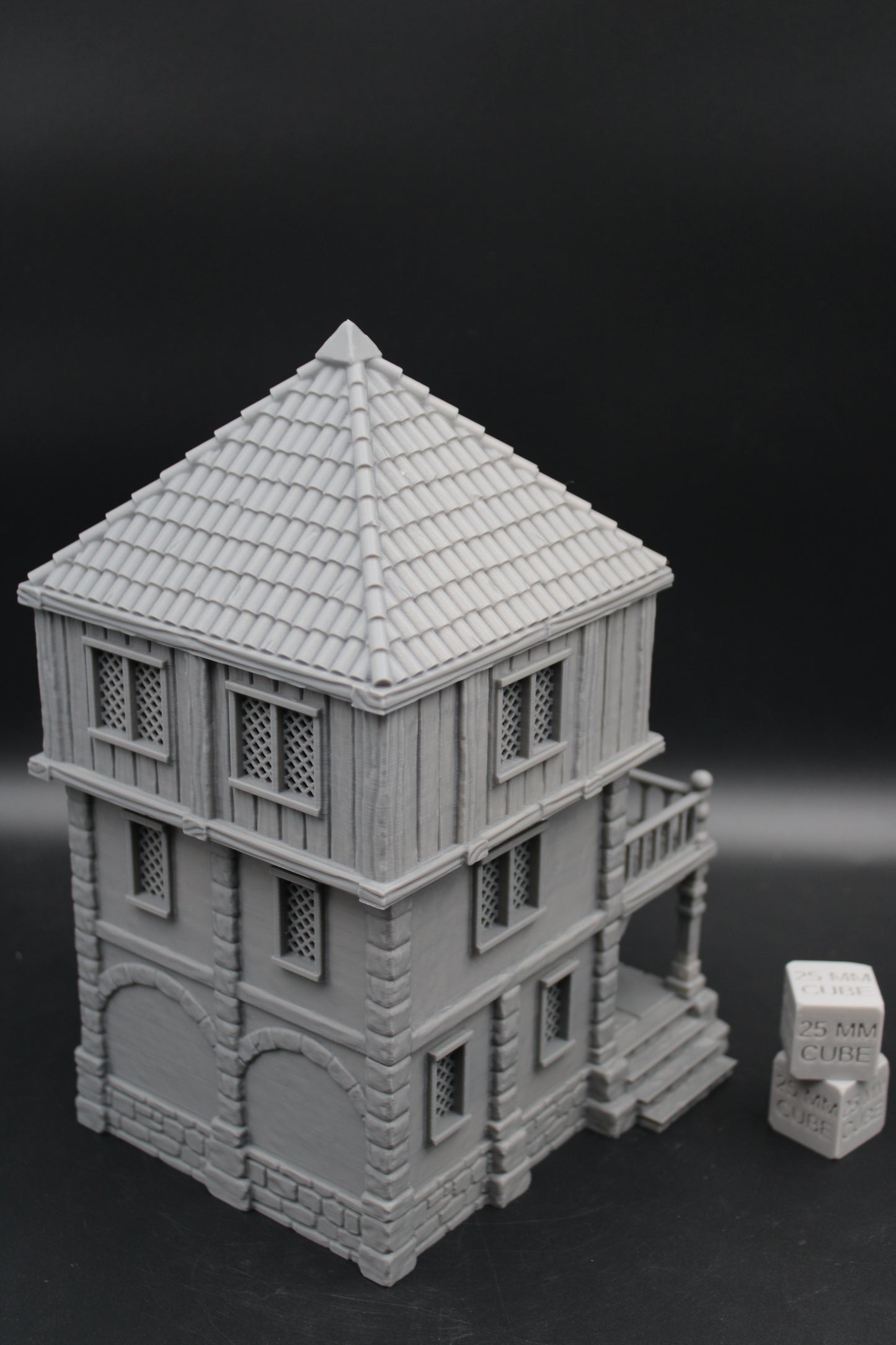 Tabletop Terrain Seaside Manor Tile Roof House Dnd Rpg Wargame Skirmish 28-32mm