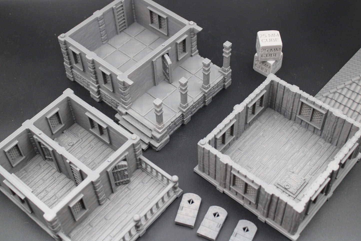 Tabletop Terrain Seaside Manor Tile Roof House Dnd Rpg Wargame Skirmish 28-32mm