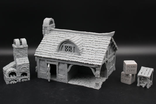 Tabletop Terrain Bakery Cottage House Dnd RPG wargame skirmish 28-32mm