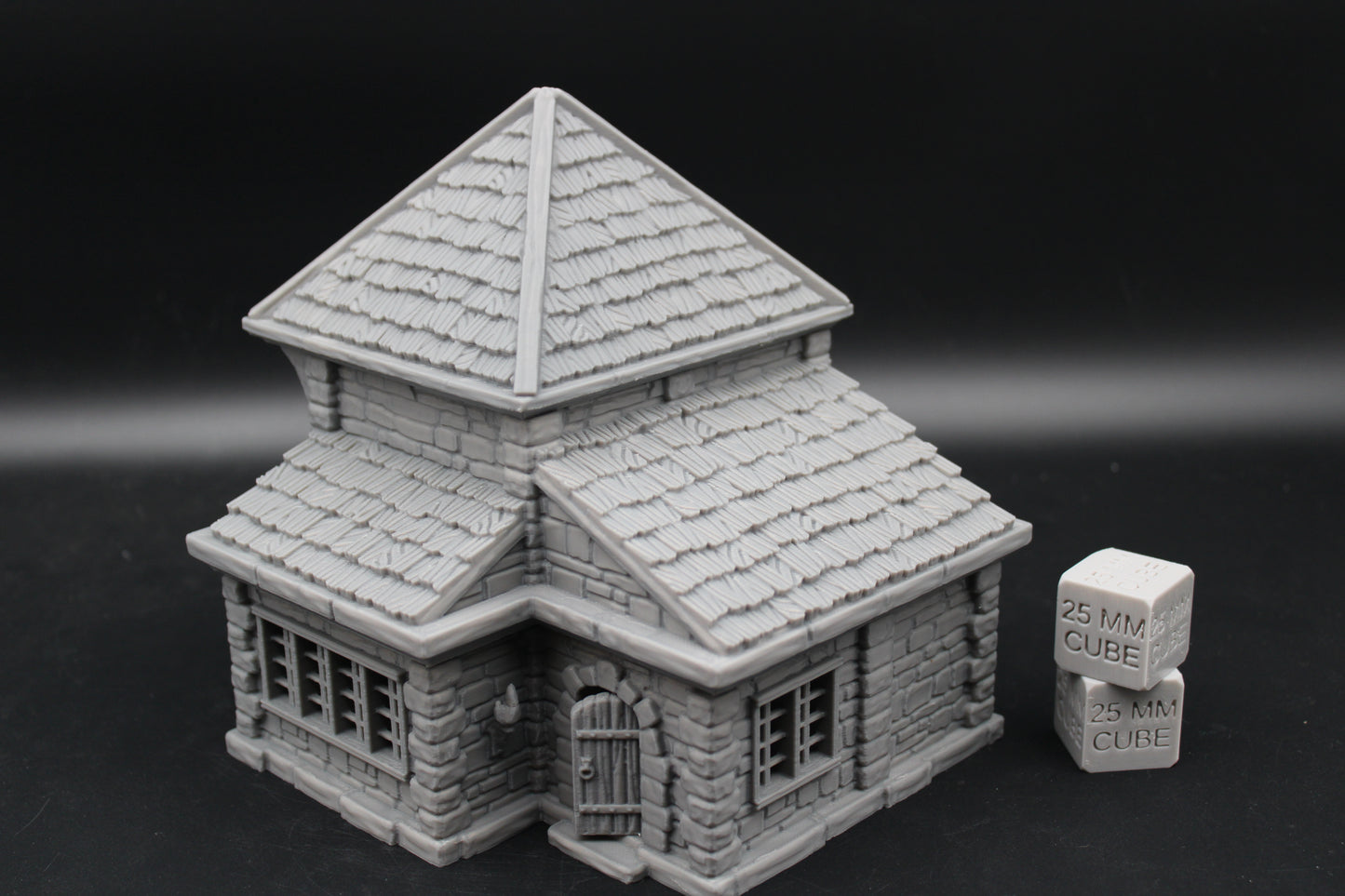 Tabletop Terrain Seaside Wood Roof 2 Story House Dnd Rpg Wargame Skirmish 28-32mm