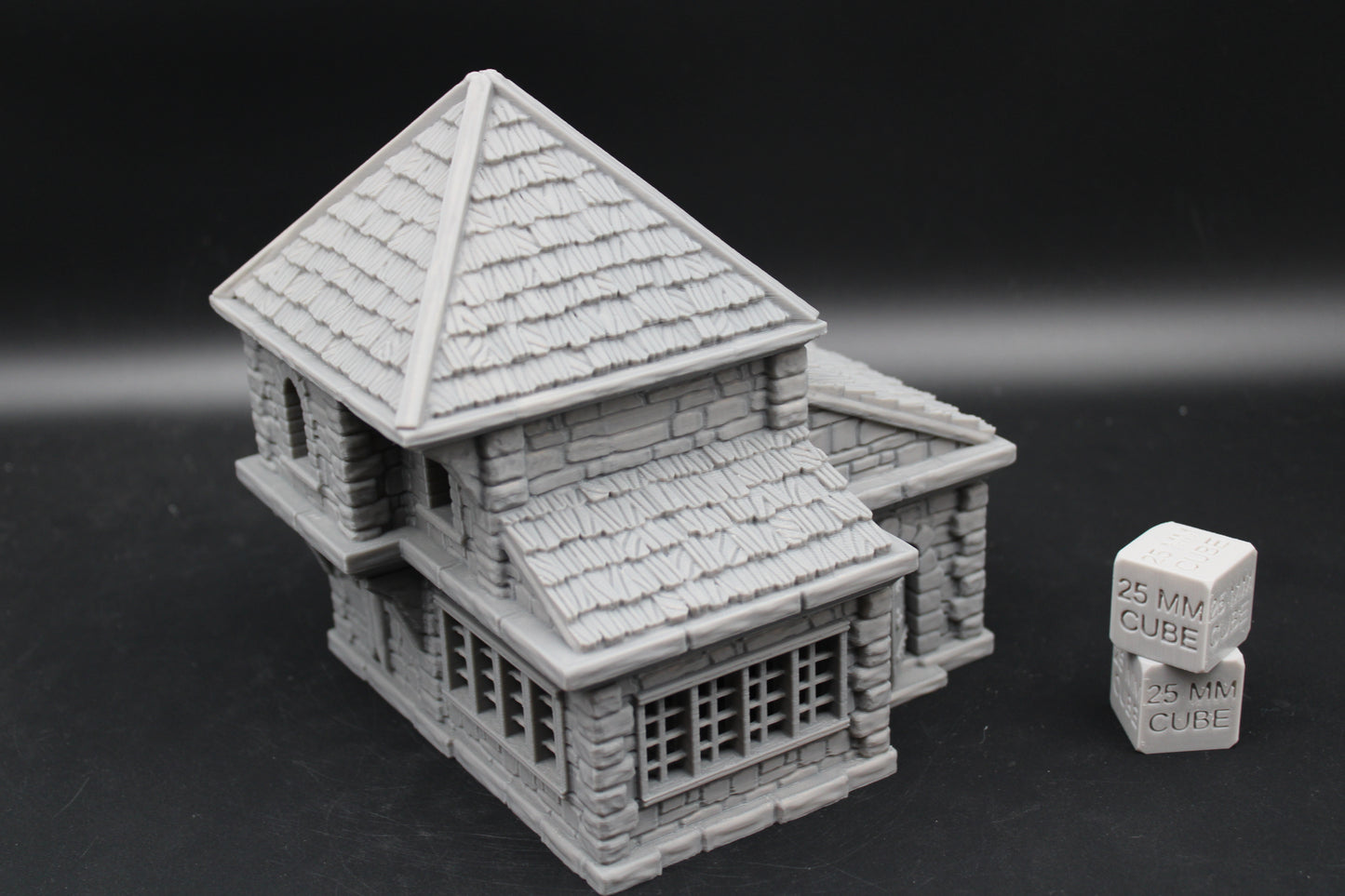 Tabletop Terrain Seaside Wood Roof 2 Story House Dnd Rpg Wargame Skirmish 28-32mm
