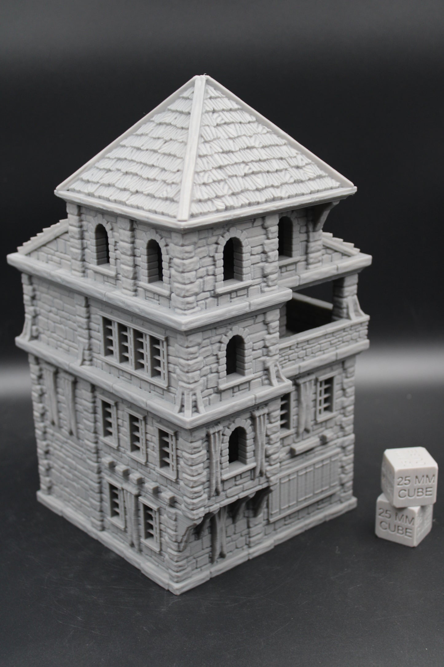 Tabletop Terrain Seaside Wood Roof 4 Story House Dnd Rpg Wargame Skirmish 28-32mm