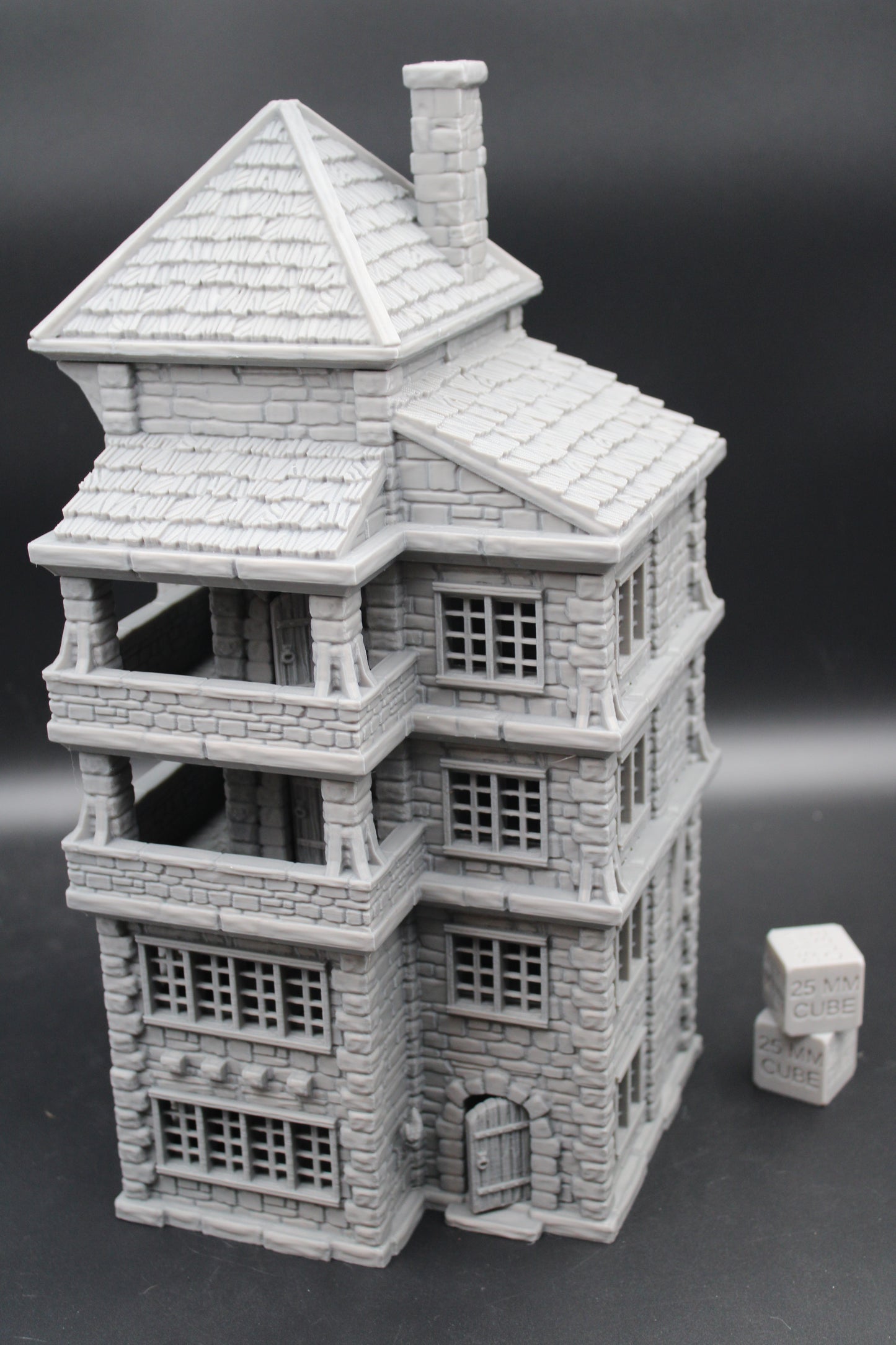 Tabletop Terrain Seaside Wood Roof 5 Story House Dnd Rpg Wargame Skirmish 28-32mm