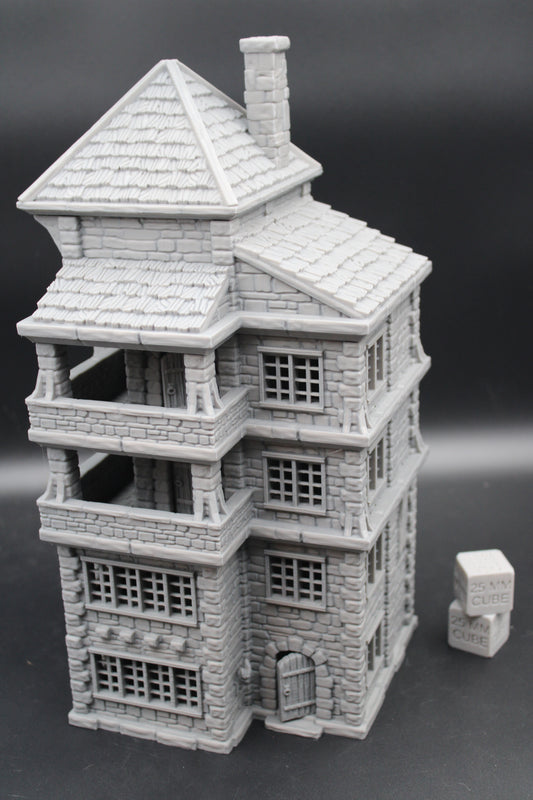 Tabletop Terrain Seaside Wood Roof 5 Story House Dnd Rpg Wargame Skirmish 28-32mm