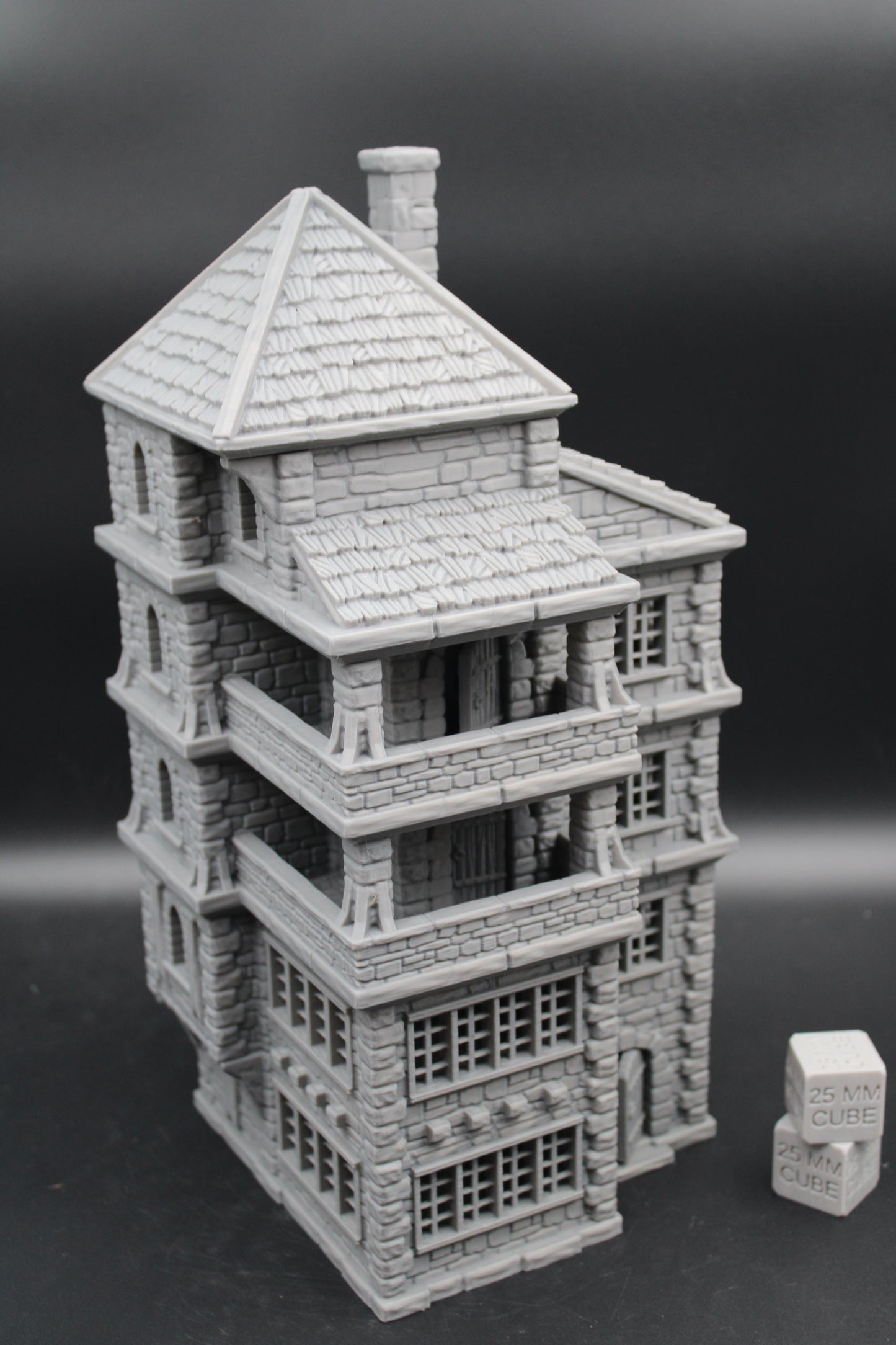 Tabletop Terrain Seaside Wood Roof 5 Story House Dnd Rpg Wargame Skirmish 28-32mm