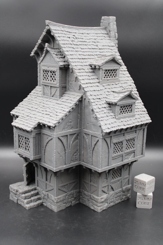 Tabletop Terrain Large 4 story Medieval Estate House Dnd RPG wargame skirmish 28mm
