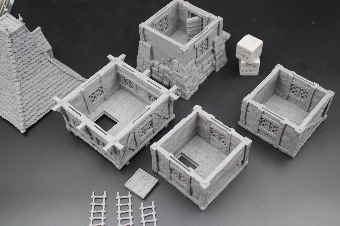 Tabletop Terrain Fantasy Watch Tower Wood Roof Window Dnd RPG wargame skirmish 28-32mm
