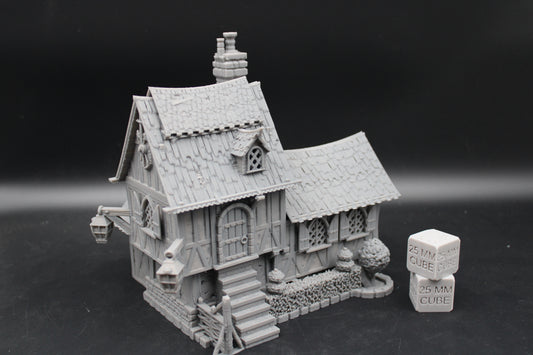 Tabletop Terrain Fantasy Bi Level Cottage House Dnd RPG wargame skirmish 28mm