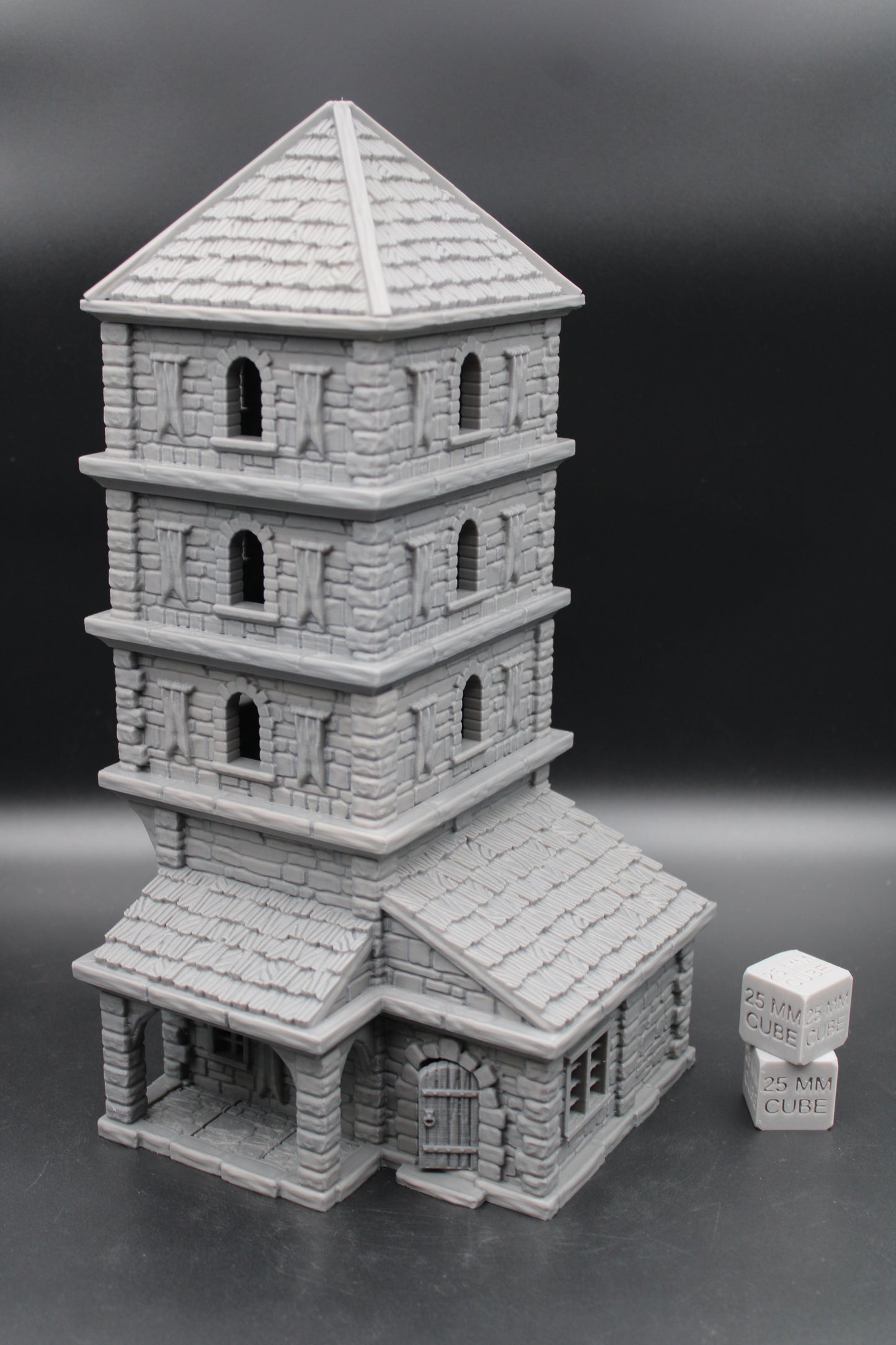 Tabletop Terrain Seaside Wood Roof 5 Story Tall Tower House Dnd Rpg Wargame Skirmish 28-32mm