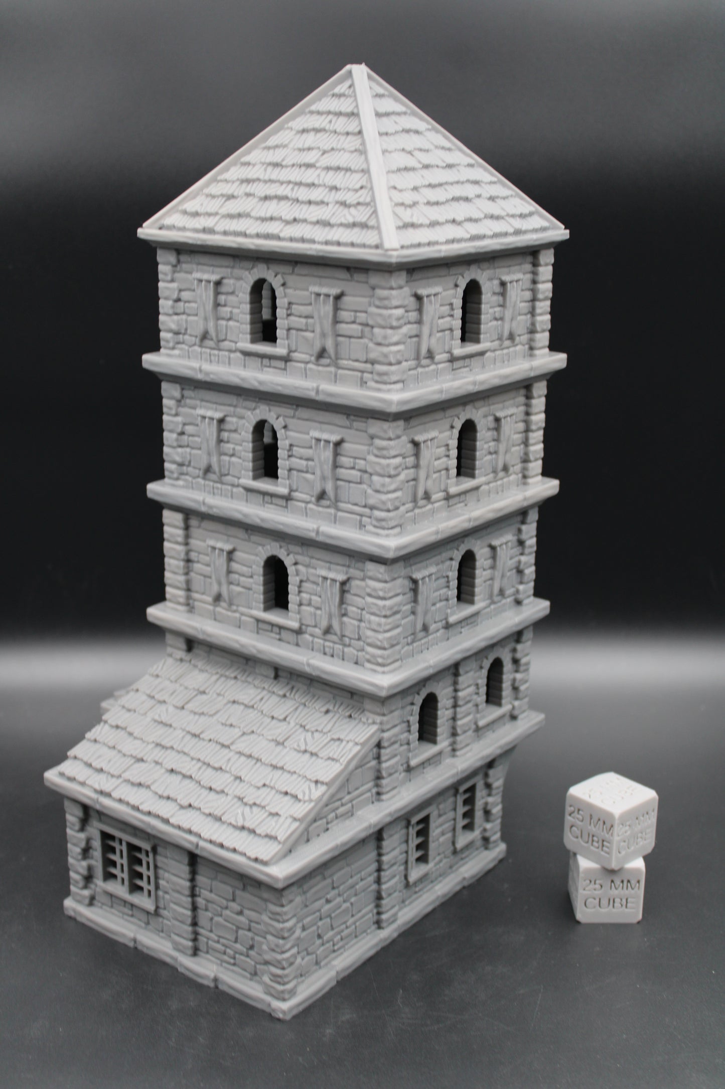 Tabletop Terrain Seaside Wood Roof 5 Story Tall Tower House Dnd Rpg Wargame Skirmish 28-32mm