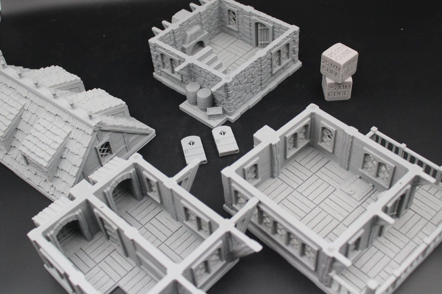 Tabletop Terrain Seaside Wood Roof Merchant Trader House Dnd Rpg Wargame Skirmish 28-32mm