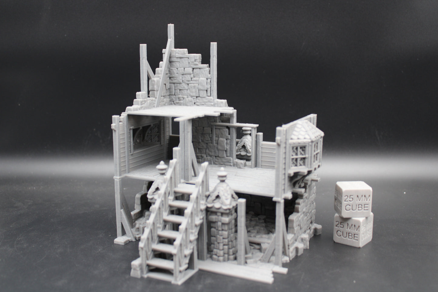 Tabletop Terrain Fantasy Manor House Estate Ruin Dnd RPG wargame skirmish 28mm