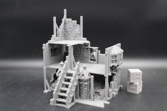 Tabletop Terrain Fantasy Manor House Estate Ruin Dnd RPG wargame skirmish 28mm