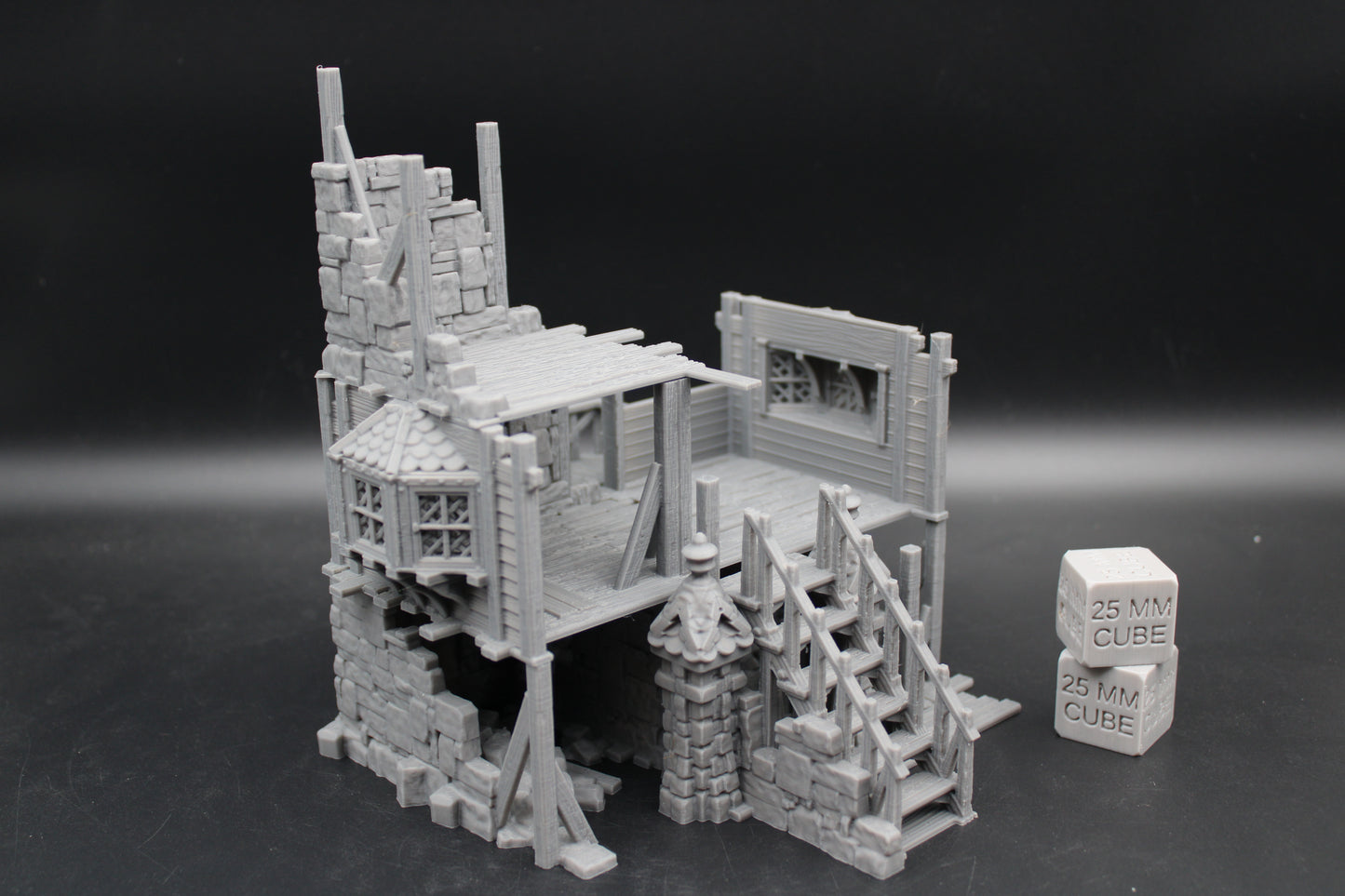 Tabletop Terrain Fantasy Manor House Estate Ruin Dnd RPG wargame skirmish 28mm