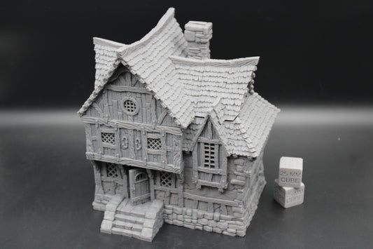 Tabletop Terrain Fantasy Upper Class Home Wood Roof Dnd RPG wargame skirmish 28-32mm