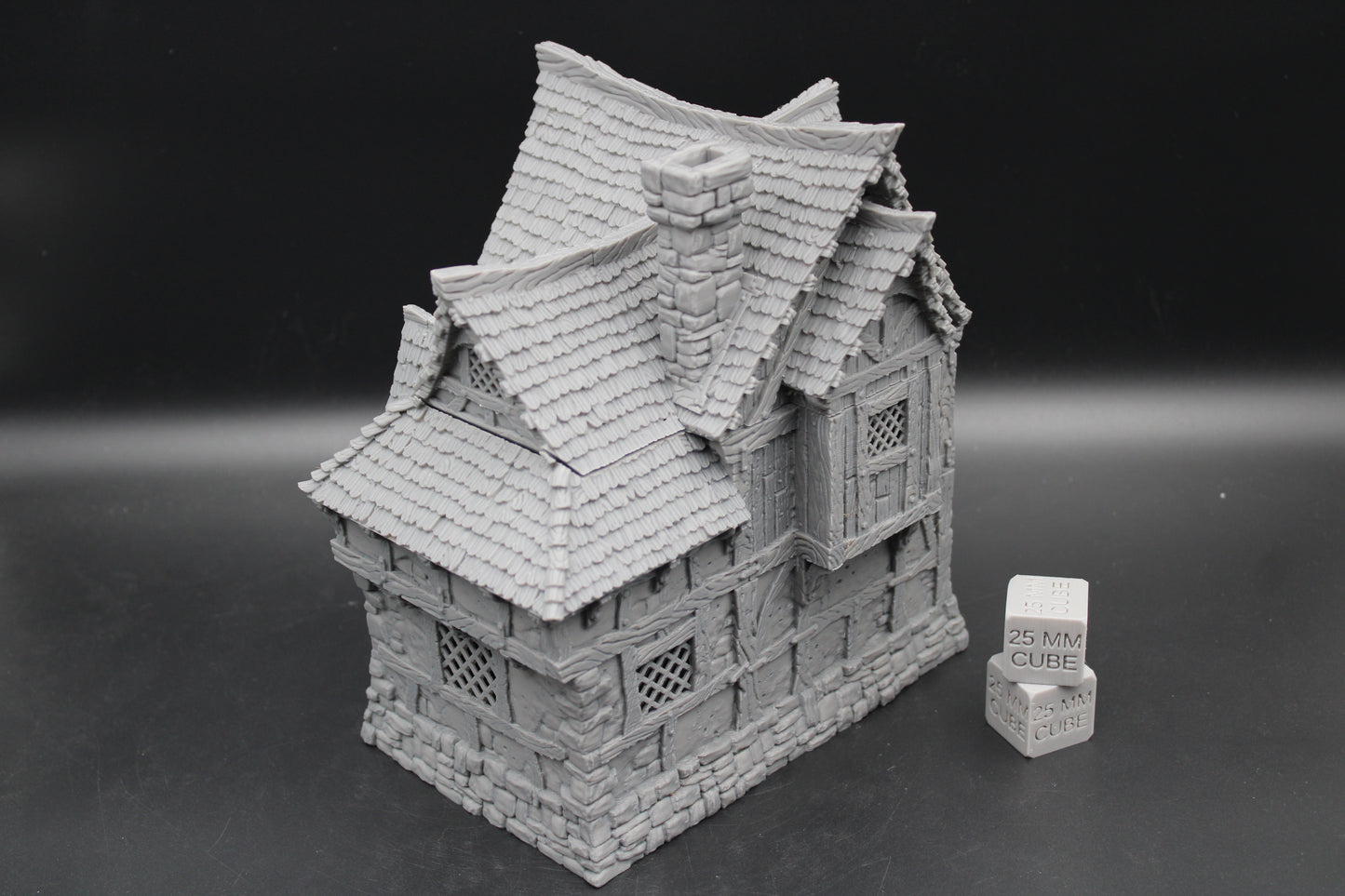 Tabletop Terrain Fantasy Upper Class Home Wood Roof Dnd RPG wargame skirmish 28-32mm