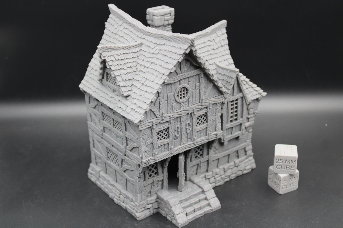 Tabletop Terrain Fantasy Upper Class Home Wood Roof Dnd RPG wargame skirmish 28-32mm