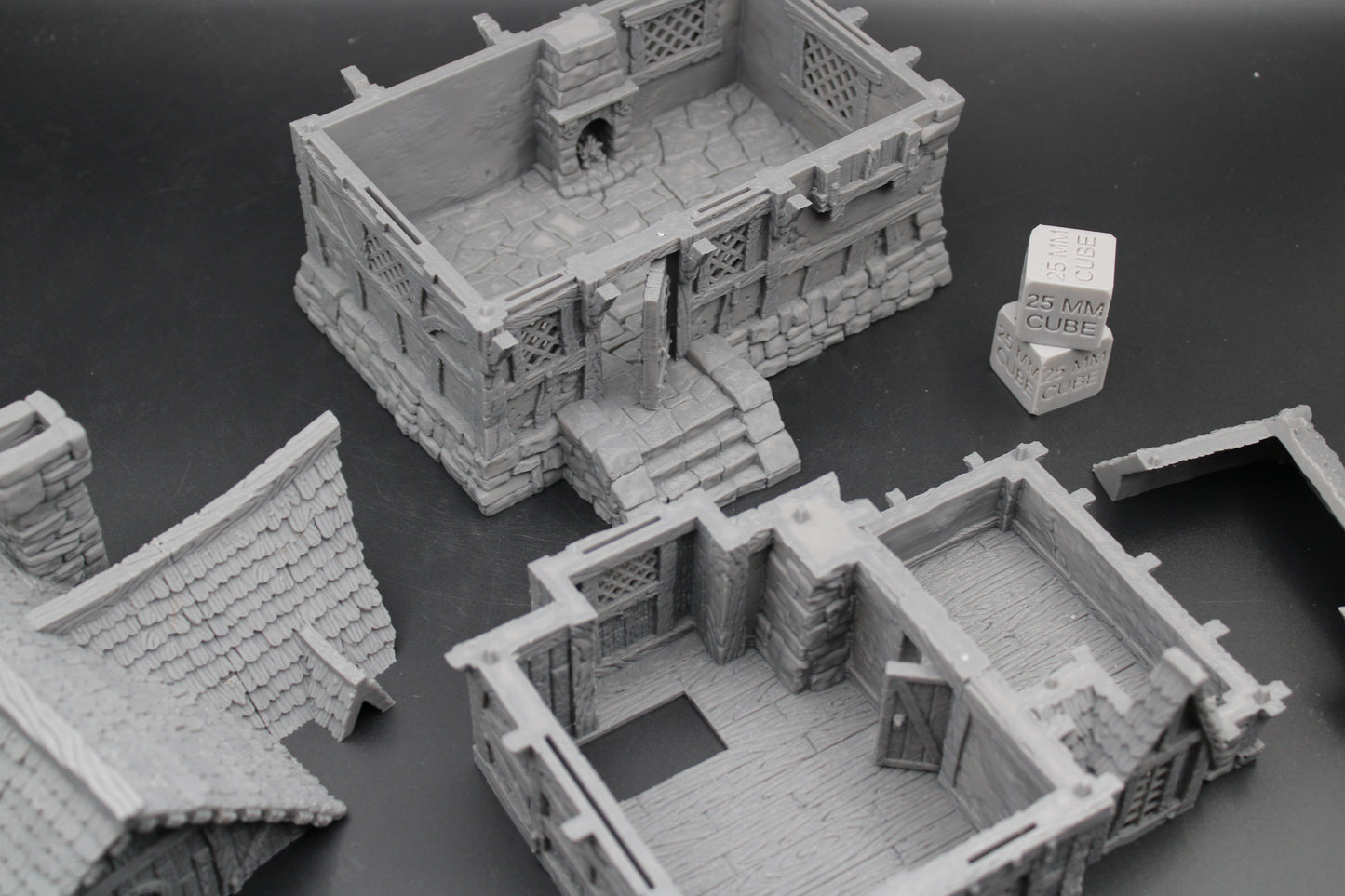 Tabletop Terrain Fantasy Upper Class Home Wood Roof Dnd RPG wargame skirmish 28-32mm