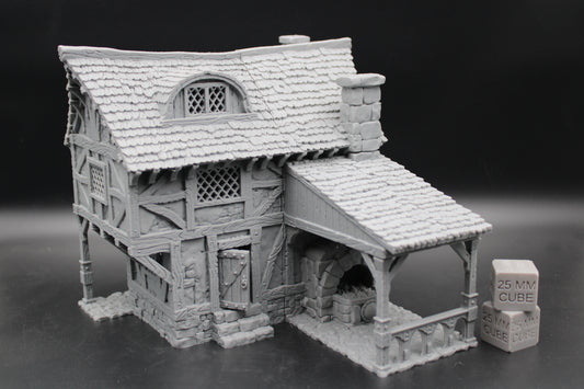 Tabletop Terrain Blacksmith House Dnd RPG wargame skirmish 28 32mm