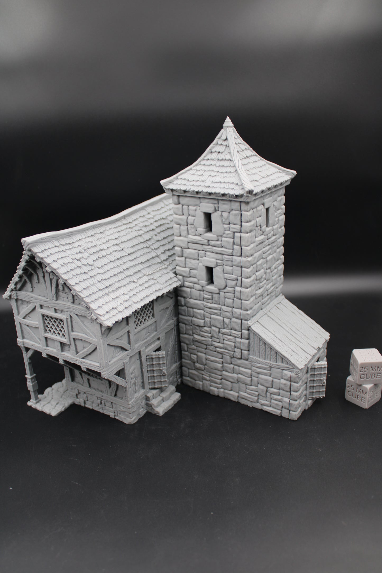 Tabletop Terrain Barracks Tower House Dnd RPG wargame skirmish 28 32mm