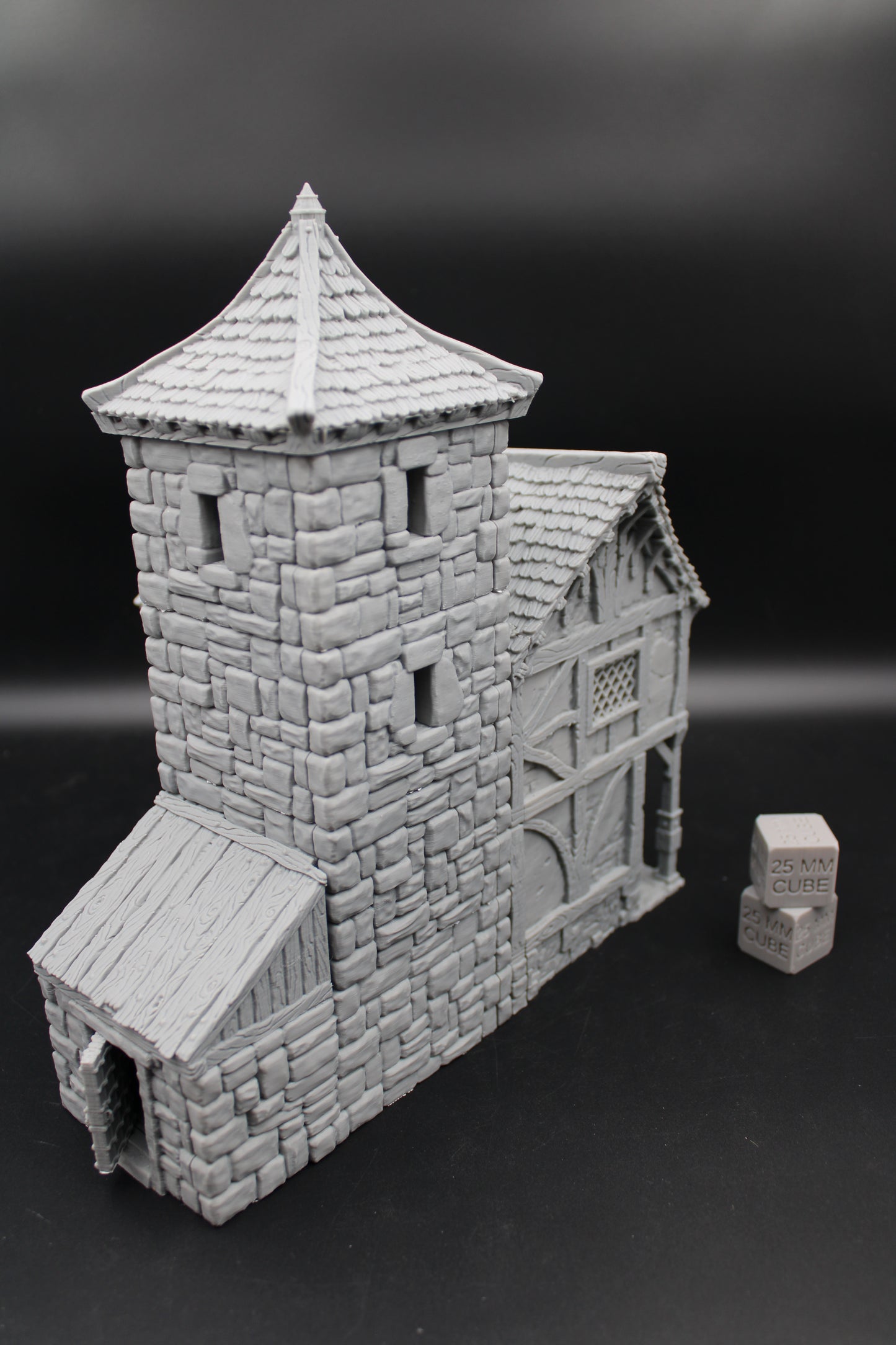 Tabletop Terrain Barracks Tower House Dnd RPG wargame skirmish 28 32mm