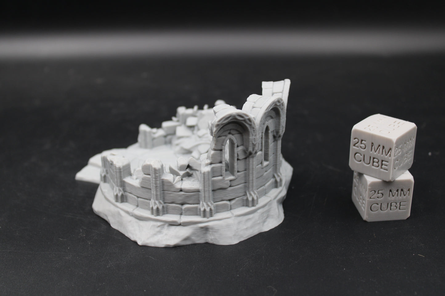 Tabletop Terrain Destroyed Library Ruin Elven Dnd RPG wargame skirmish 28mm