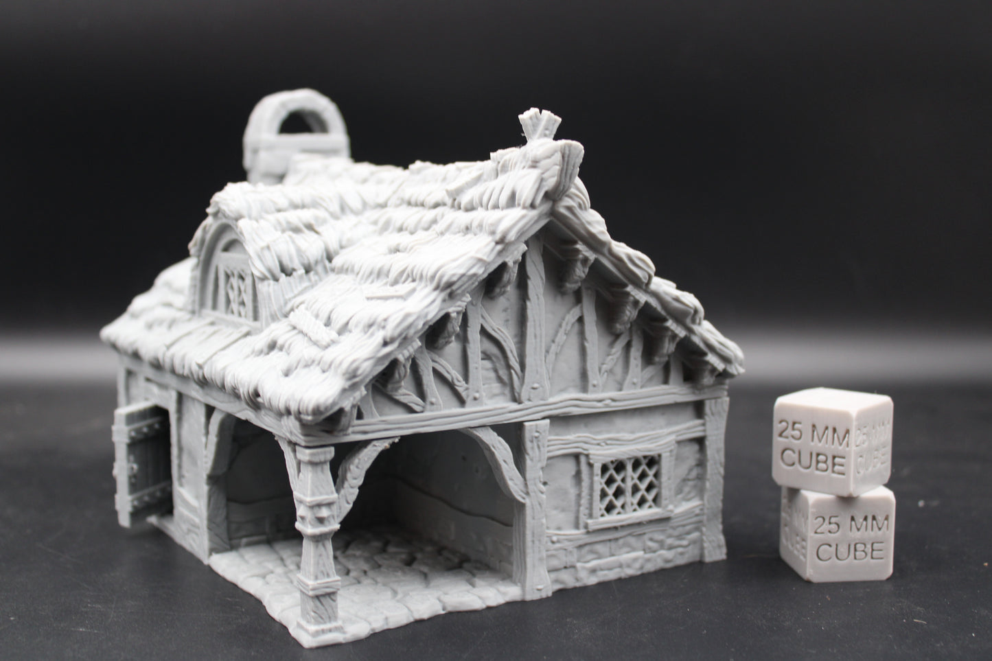 Tabletop Terrain Cottage Thatch Roof House Dnd RPG wargame skirmish 28mm