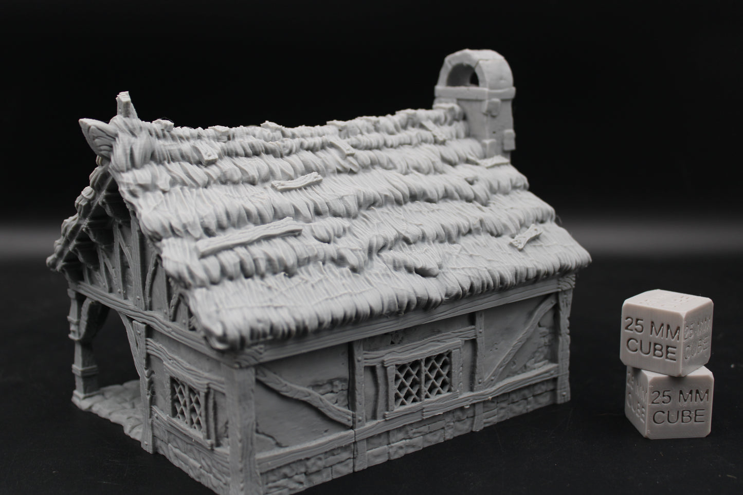 Tabletop Terrain Cottage Thatch Roof House Dnd RPG wargame skirmish 28mm