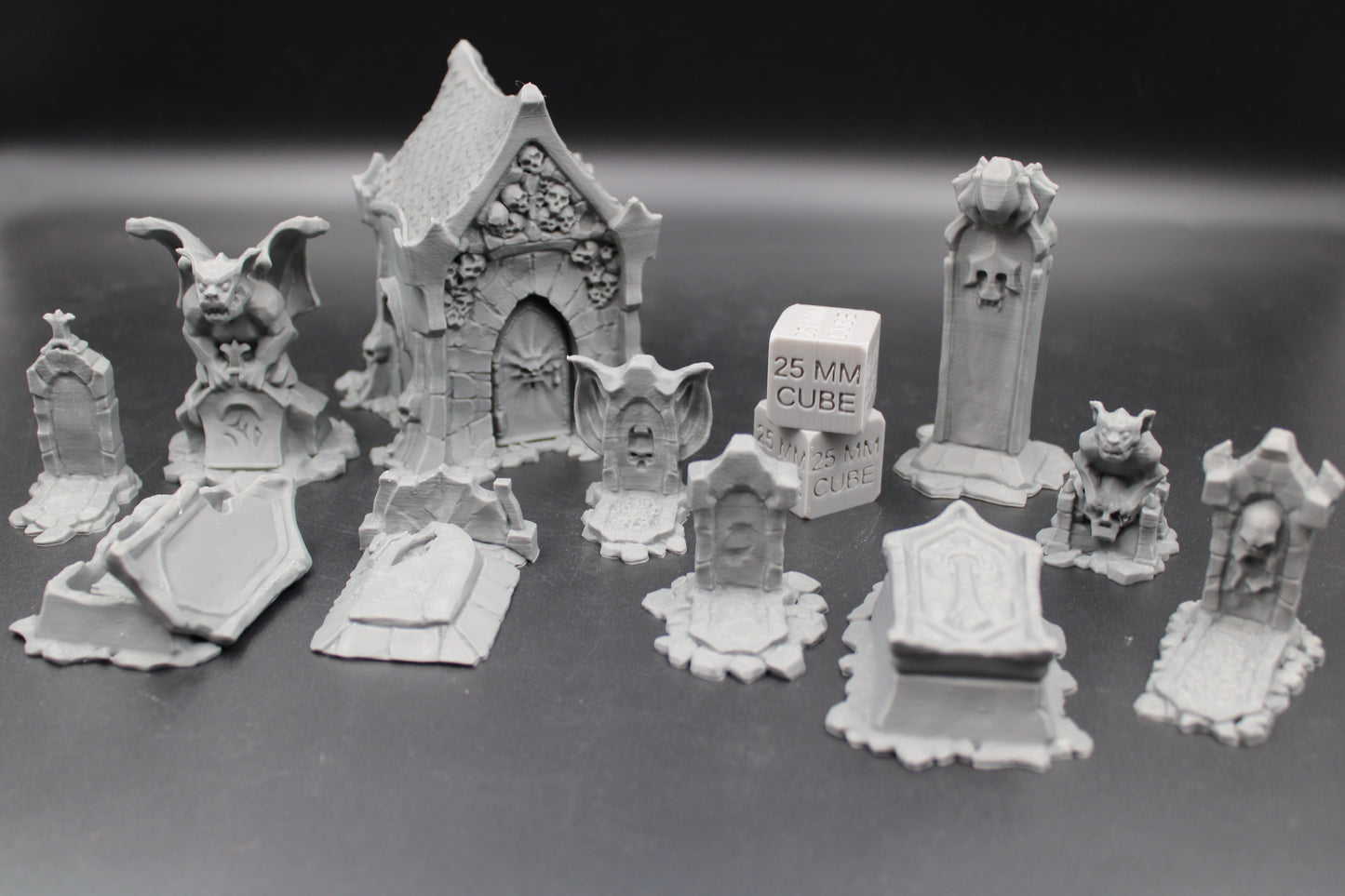 Tabletop Terrain Cemetery Tomb Crypt Set Dnd RPG wargame skirmish 28-32mm Spider