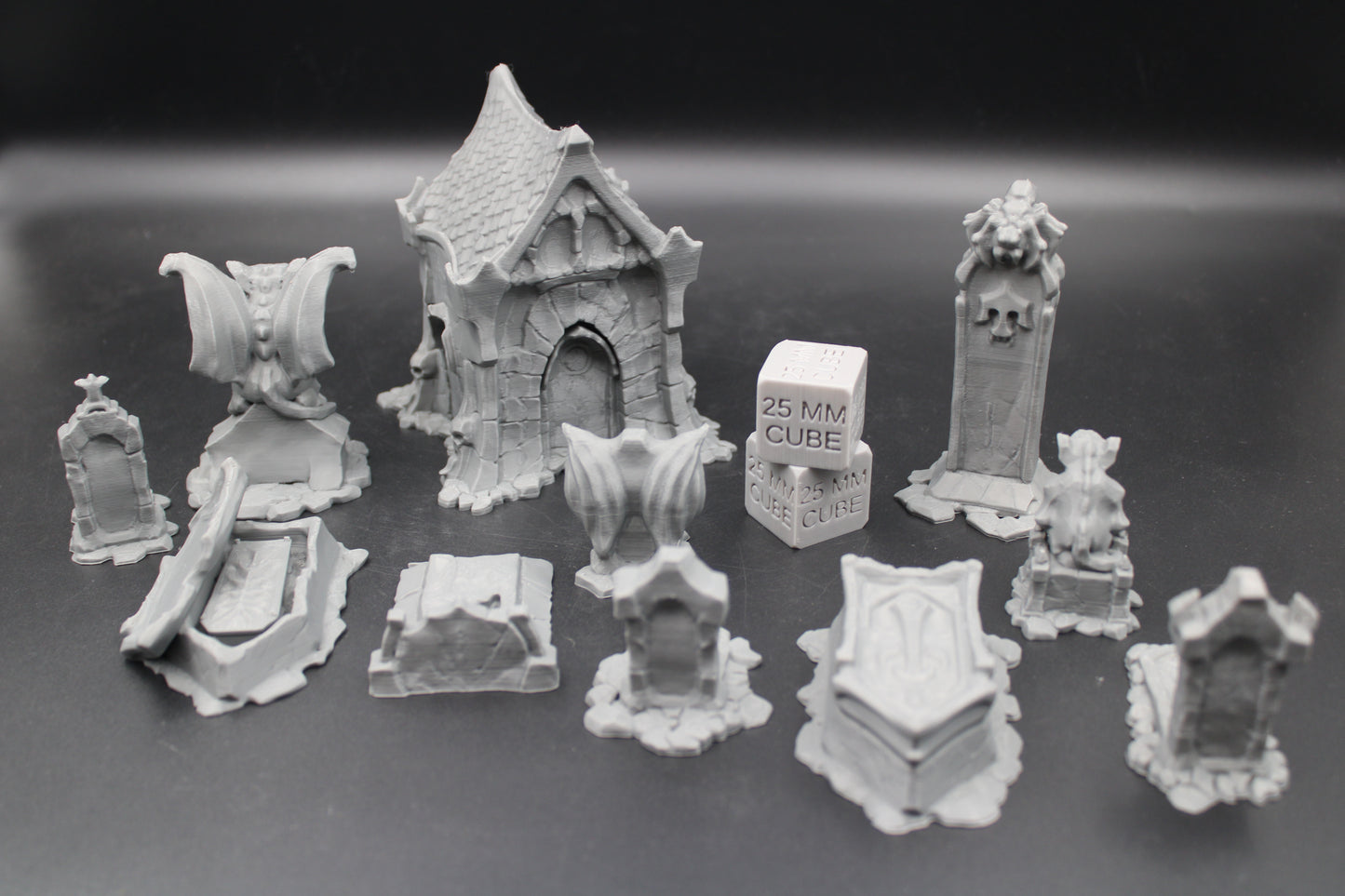 Tabletop Terrain Cemetery Tomb Crypt Set Dnd RPG wargame skirmish 28-32mm Spider