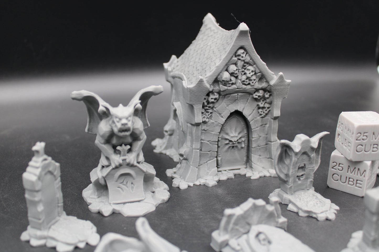 Tabletop Terrain Cemetery Tomb Crypt Set Dnd RPG wargame skirmish 28-32mm Spider