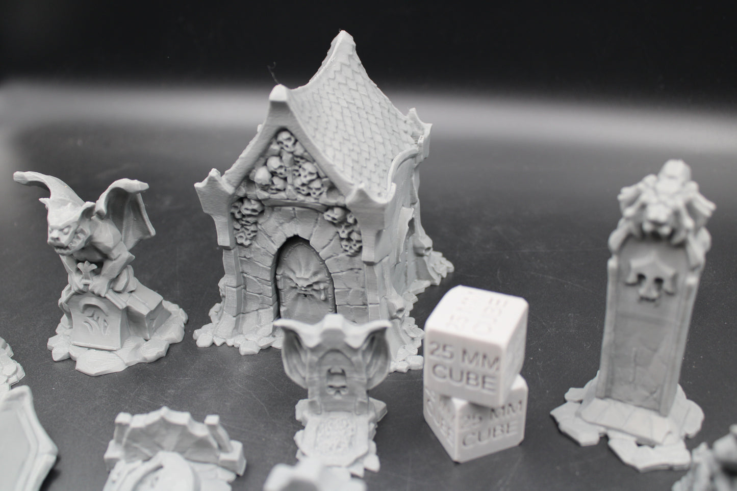 Tabletop Terrain Cemetery Tomb Crypt Set Dnd RPG wargame skirmish 28-32mm Spider