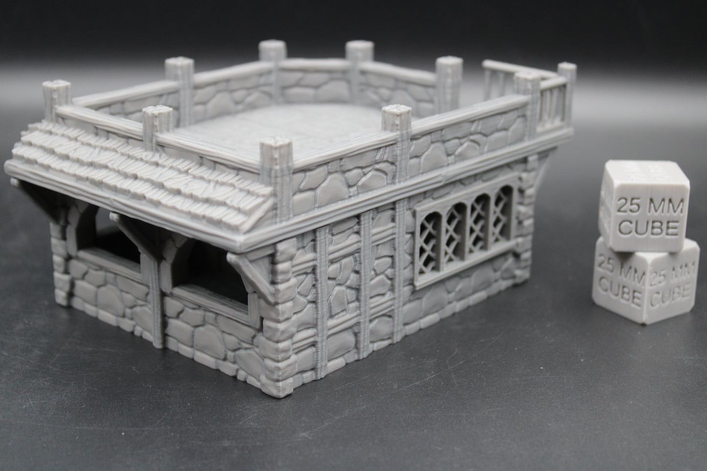 Tabletop Terrain Seaside Merchant Trader Shop Flat Roof Dnd Rpg Wargame Skirmish 28-32mm