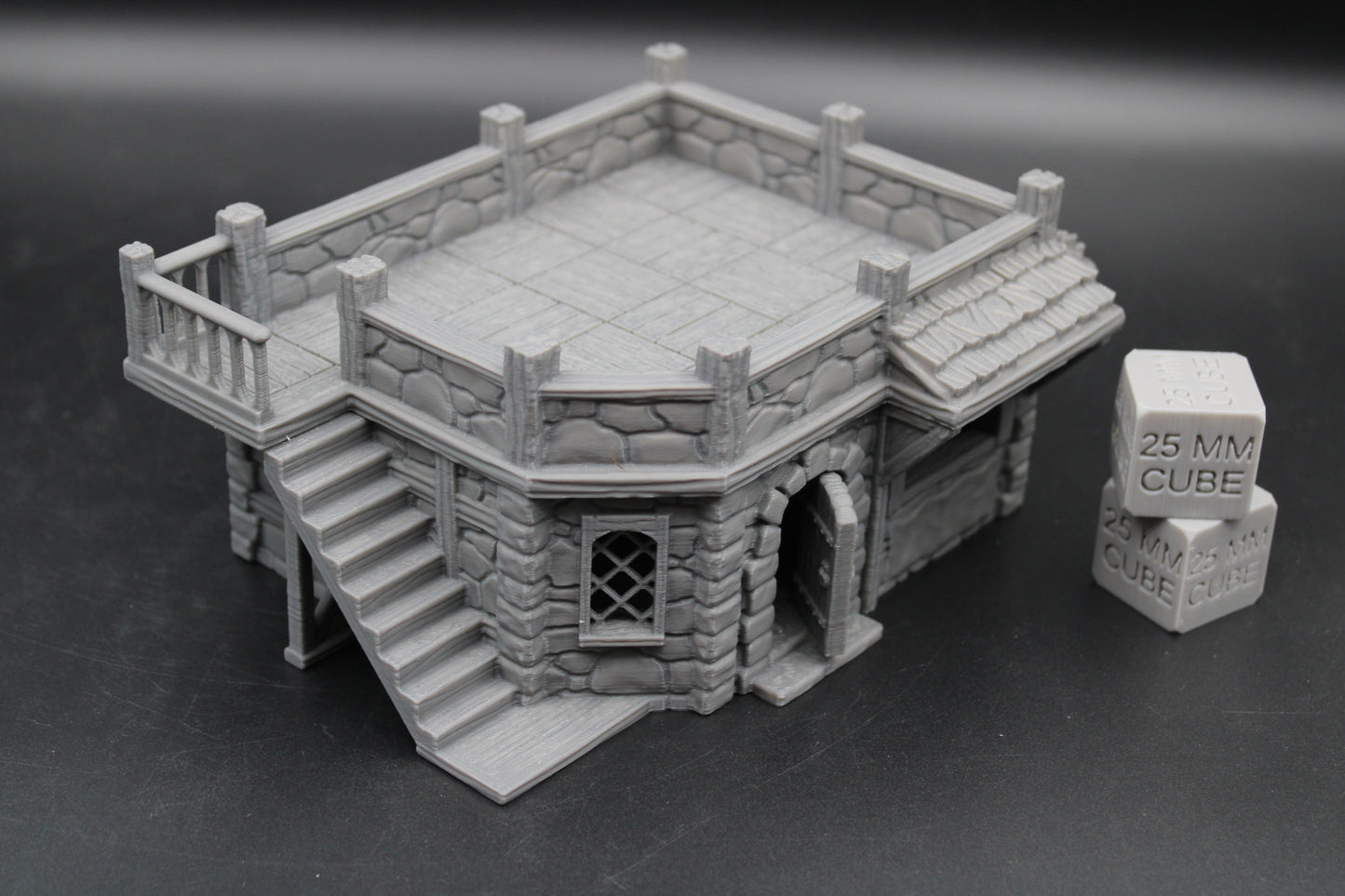 Tabletop Terrain Seaside Merchant Trader Shop Flat Roof Dnd Rpg Wargame Skirmish 28-32mm