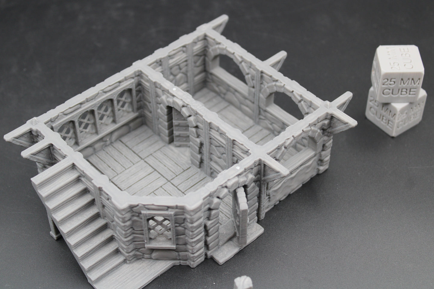 Tabletop Terrain Seaside Merchant Trader Shop Flat Roof Dnd Rpg Wargame Skirmish 28-32mm