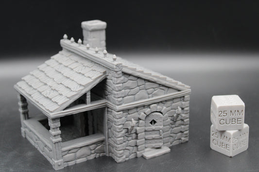 Tabletop Terrain Seaside Merchant Trader Shop Wood Roof Dnd Rpg Wargame Skirmish 28-32mm