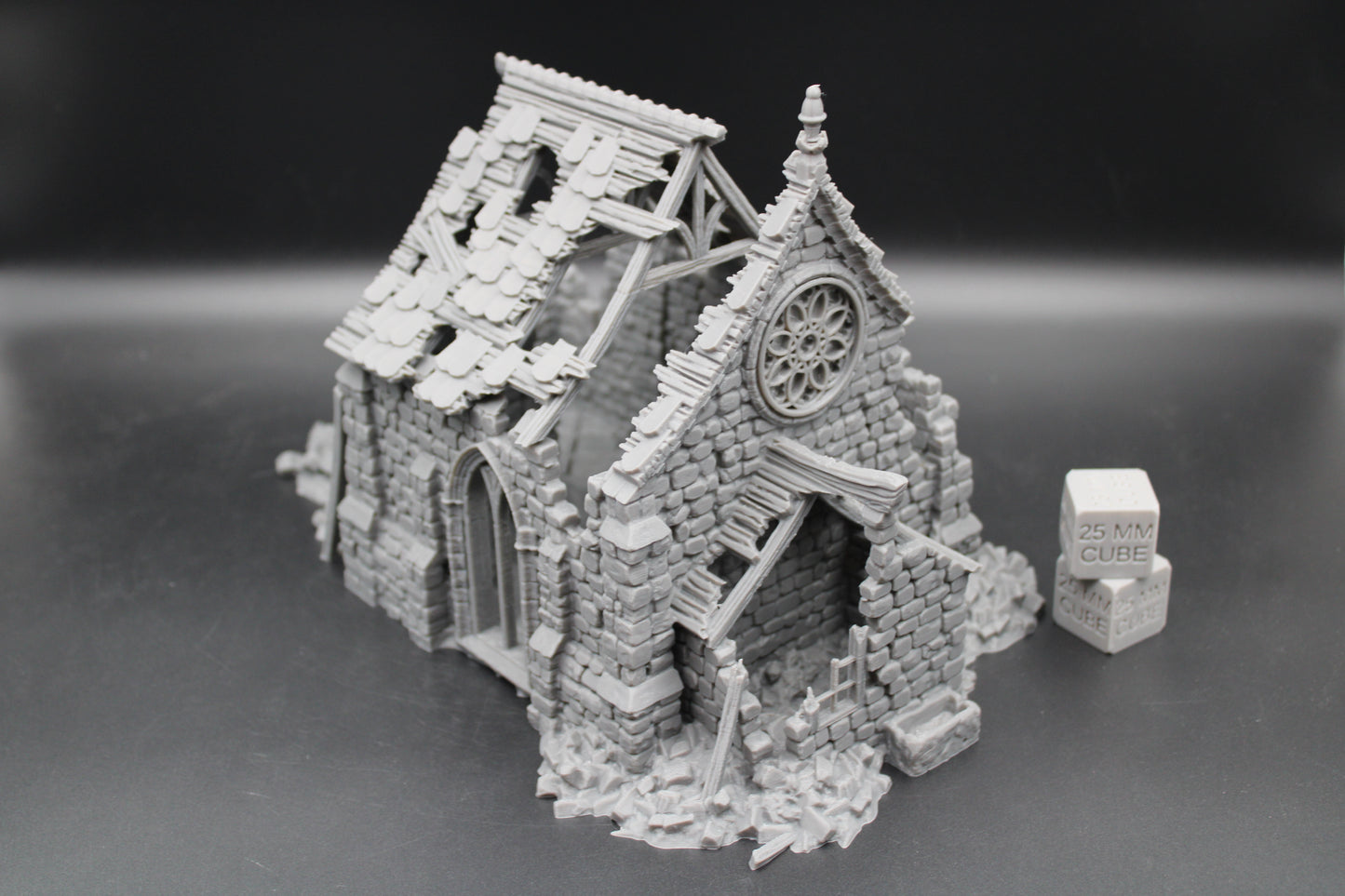 Tabletop Terrain Fantasy Temple Monastery Chapel Church Ruin Dnd RPG Wargame Skirmish