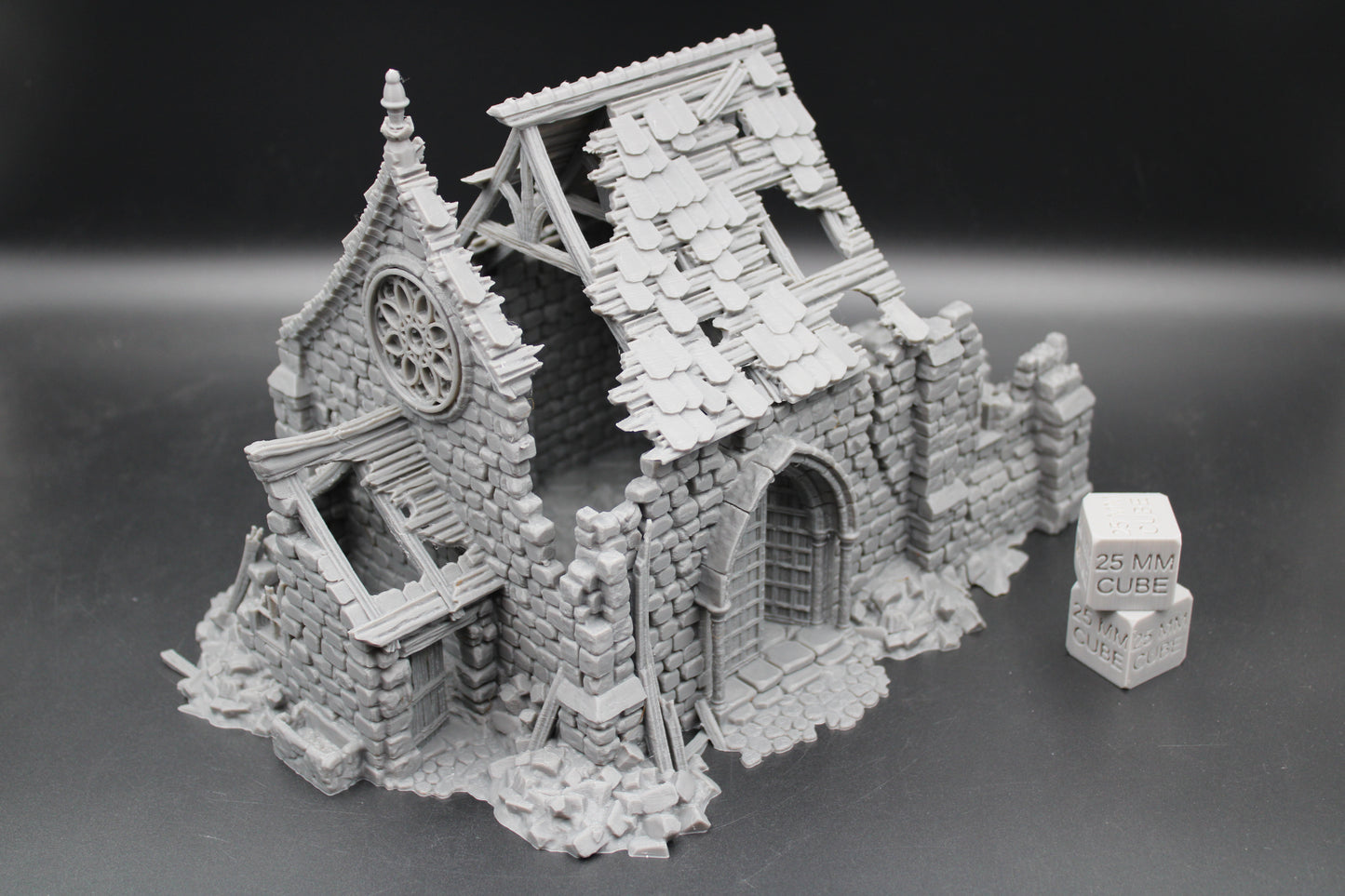 Tabletop Terrain Fantasy Temple Monastery Chapel Church Ruin Dnd RPG Wargame Skirmish