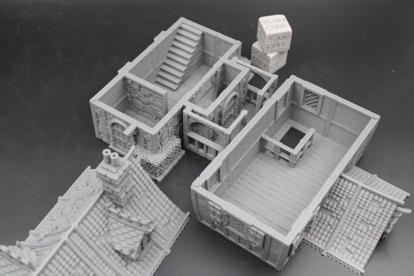 Tabletop Terrain Medieval Fantasy Hardwood Manor House Dnd RPG Wargame Skirmish 28mm