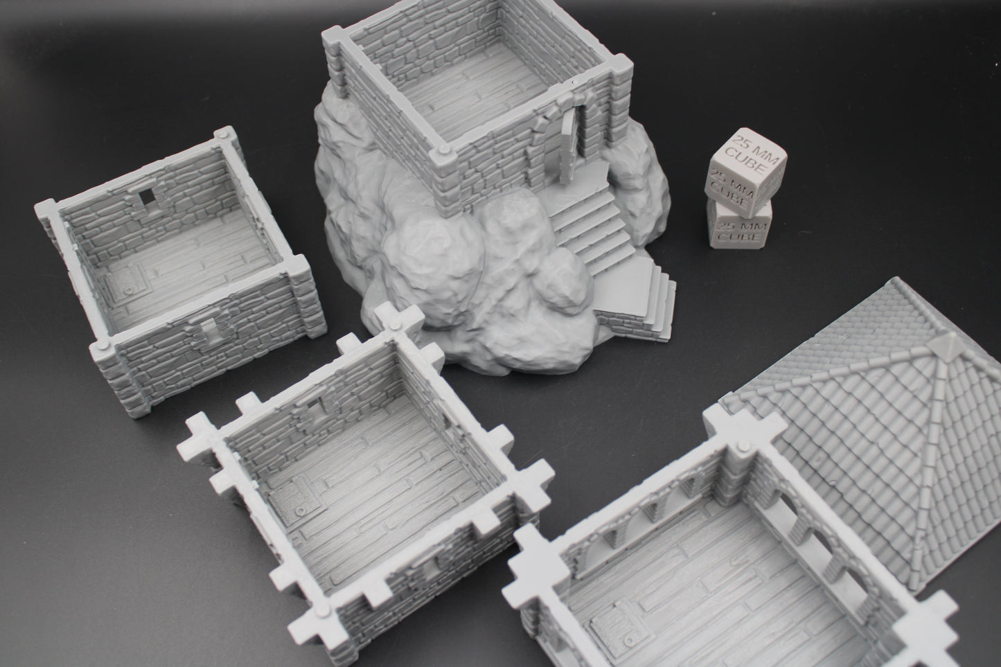 Tabletop Terrain Seaside Defense Watch Guard Tower Tile Roof Dnd Rpg Wargame Skirmish 28-32mm