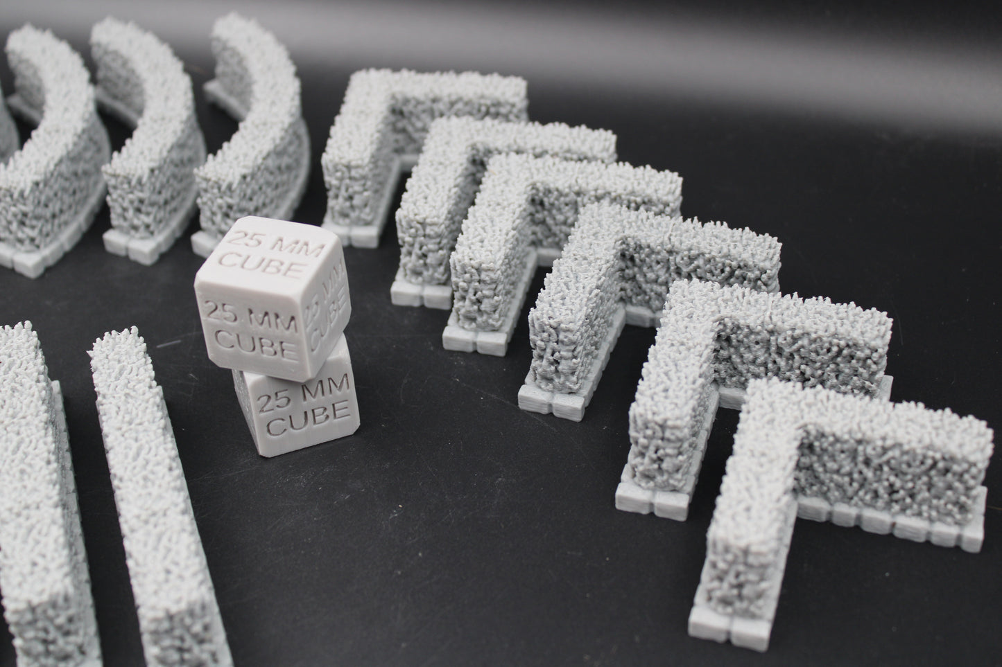 Tabletop Terrain Fantasy Town Hedge Set 18 Piece Dnd RPG wargame skirmish 28mm