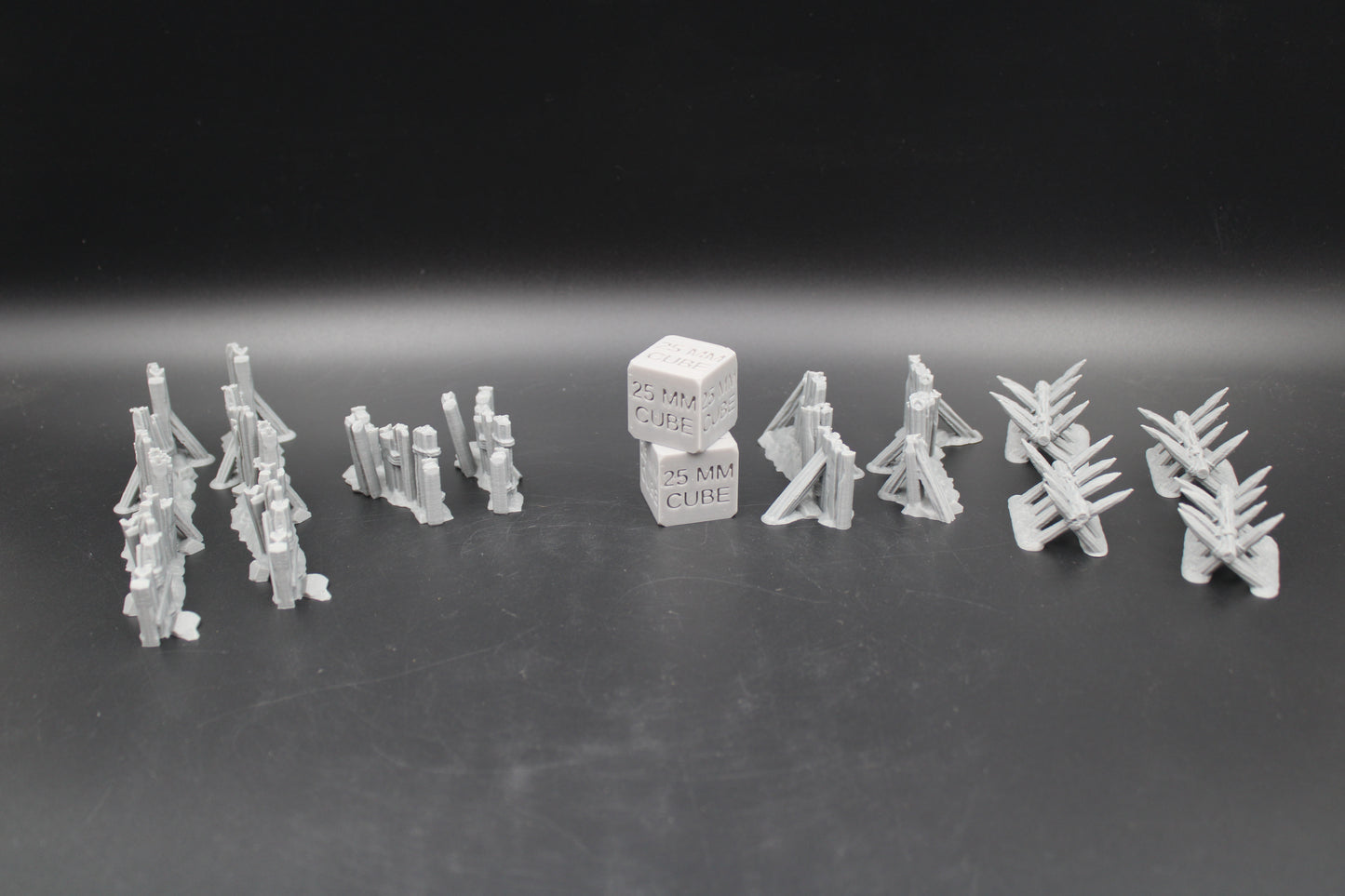 Tabletop Terrain Fantasy Barricade Rubble Wall Scatter Set Ruin Dnd RPG wargame skirmish 28-32mm