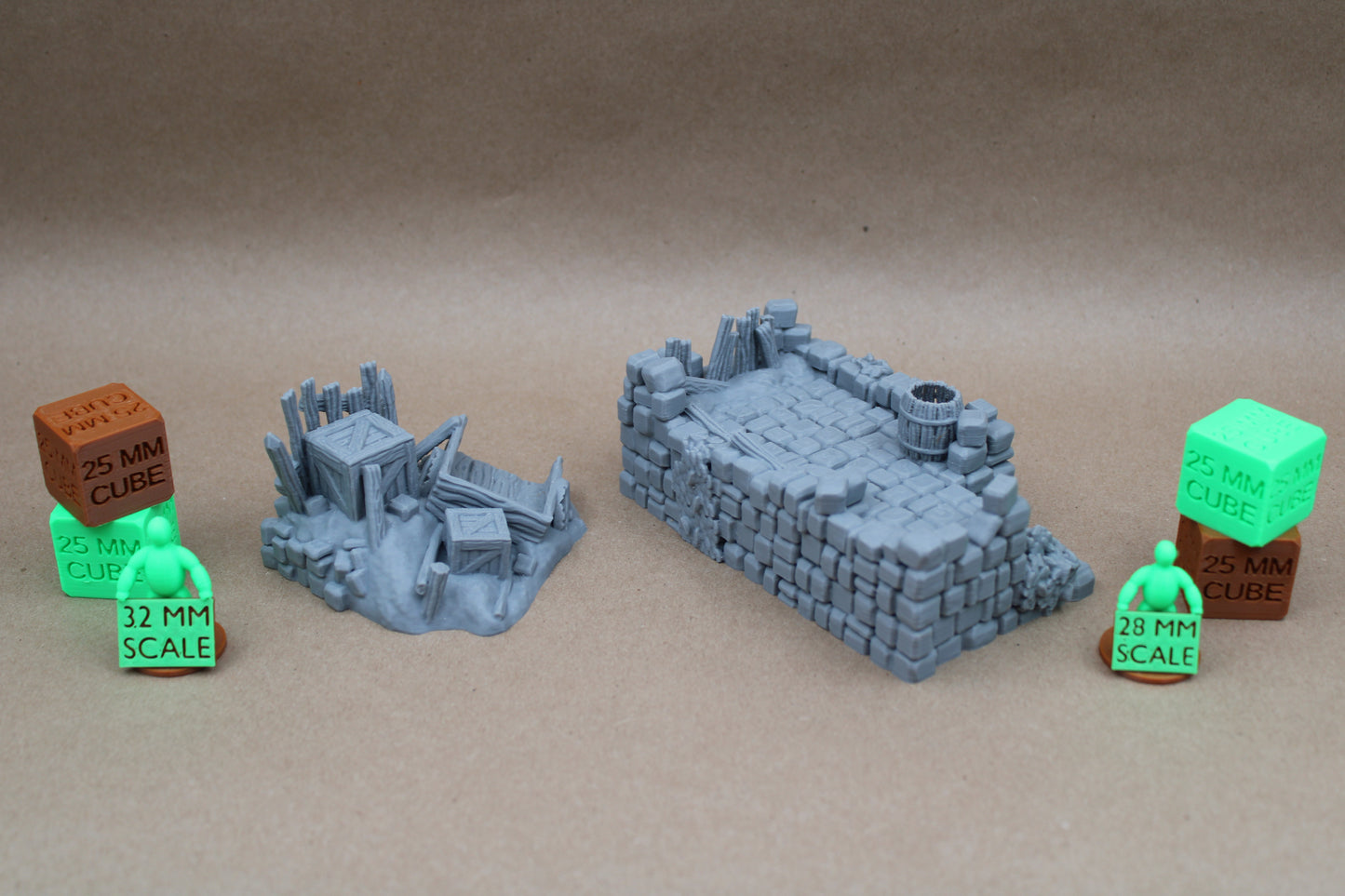 Tabletop Terrain Platform Rubble Pile Ruins Set 28mm skirmish rpg wargame