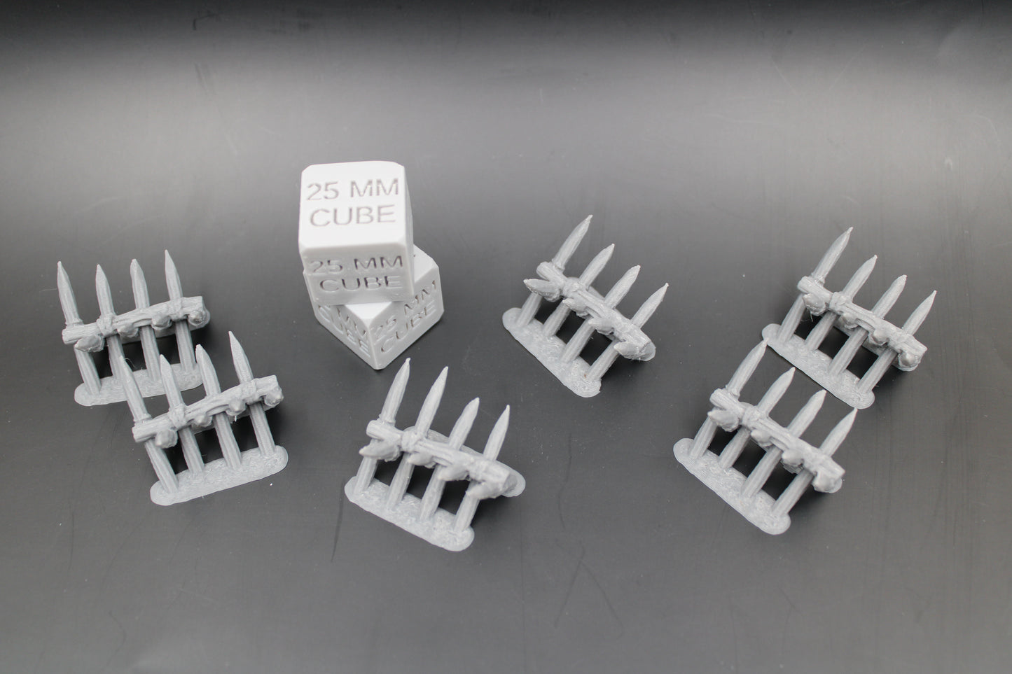 Tabletop Terrain Fantasy Spiked Barricade Scatter Set of 6 Ruin Dnd RPG wargame skirmish 28-32mm