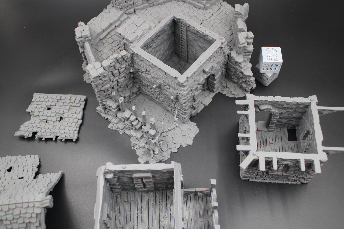 Tabletop Terrain Fantasy Estate Castle Tower Ruin Dnd RPG wargame skirmish 28-32mm