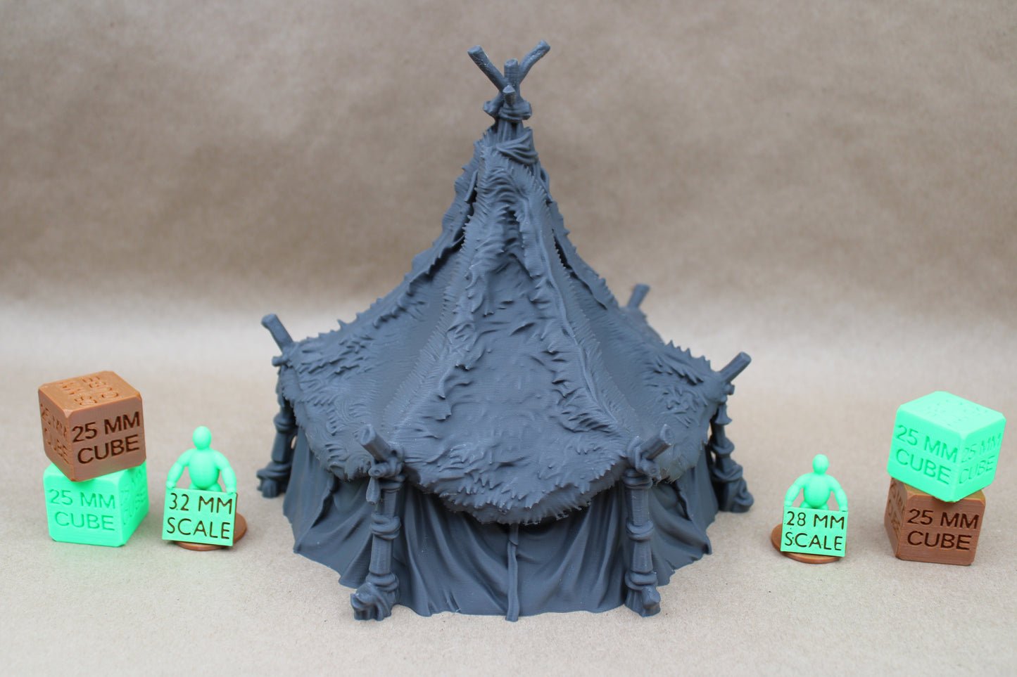 Tabletop Terrain Tent Fur Pelt King Chief Warlord Viking Barbarian Orc Goblin 28mm skirmish rpg wargame