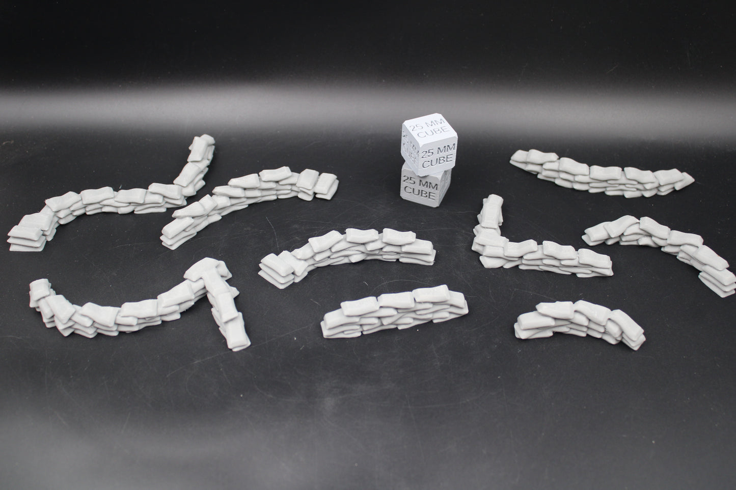Tabletop Terrain Scatter Sandbag Set E 9 Piece Dnd RPG wargame skirmish 28-32mm