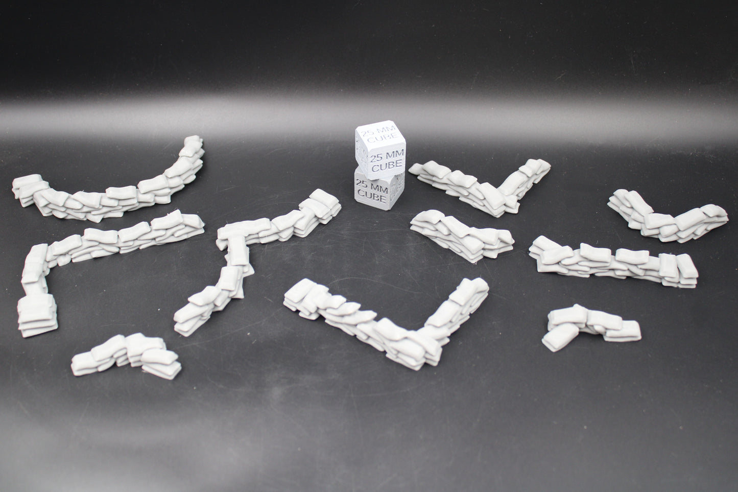 Tabletop Terrain Scatter Sandbag Set F 10 Piece Dnd RPG wargame skirmish 28-32mm
