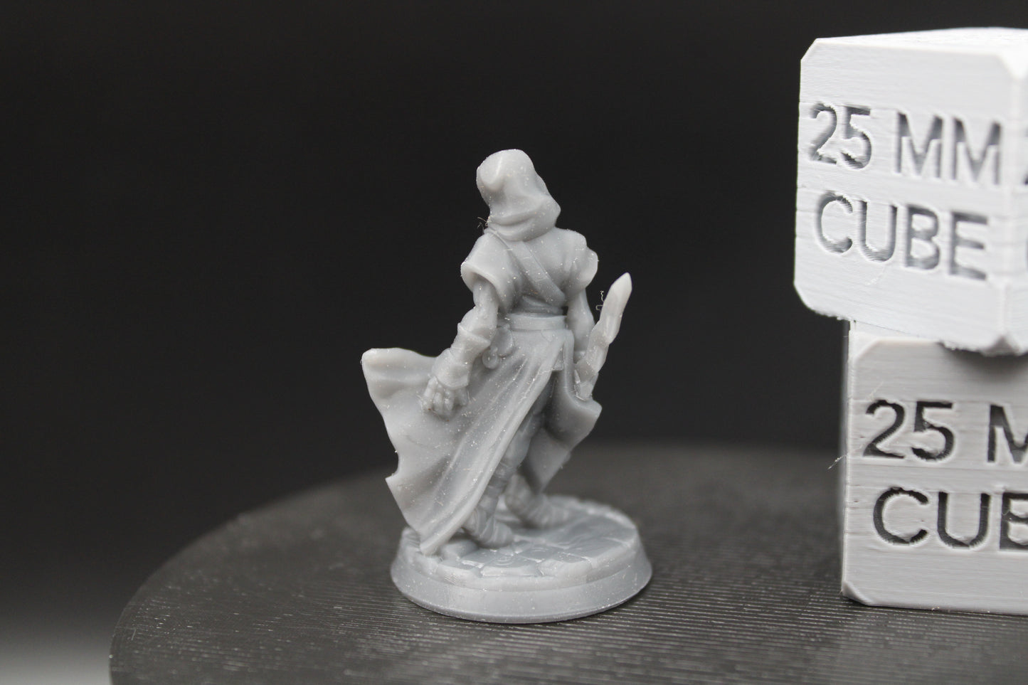 Cultist Female Hooded Fighter Jagged Sword 32mm Miniature Dnd Skirmish
